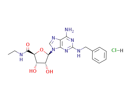 (2S,3S,4R,5R)-5-(6-Amino-2-benzylamino-purin-9-yl)-3,4-dihydroxy-tetrahydro-furan-2-carboxylic acid ethylamide; hydrochloride