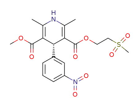 (R)-2,6-Dimethyl-4-(3-nitro-phenyl)-1,4-dihydro-pyridine-3,5-dicarboxylic acid 3-(2-methanesulfonyl-ethyl) ester 5-methyl ester