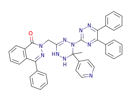 2-[5-(5,6-Diphenyl-[1,2,4]triazin-3-yl)-6-methyl-6-pyridin-4-yl-1,2,5,6-tetrahydro-[1,2,4,5]tetrazin-3-ylmethyl]-4-phenyl-2H-phthalazin-1-one