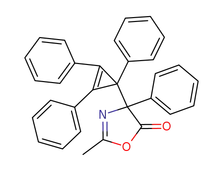 2-methyl-4-phenyl-4-(1,2,3-triphenyl-2-cyclopropen-1-yl)-Δ<sup>2</sup>-oxazolin-5-one