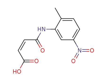 Molecular Structure of 61294-16-4 (2-Butenoic acid, 4-[(2-methyl-5-nitrophenyl)amino]-4-oxo-, (Z)-)