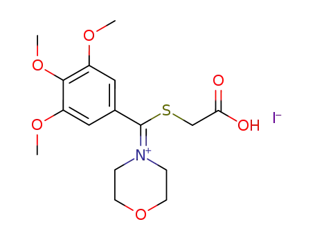 4-<α-Carboxymethylthio-3,4,5-trimethoxybenzylidene>morpholinium iodide
