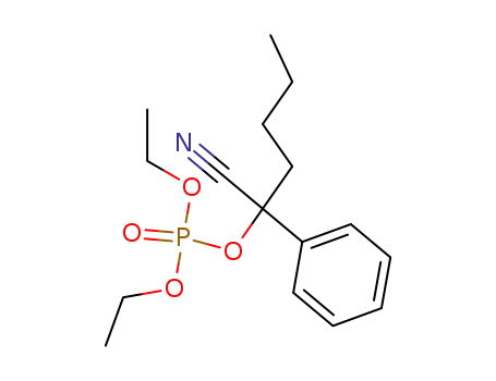 2-diethylphosphonooxy-2-phenylhexanenitrile
