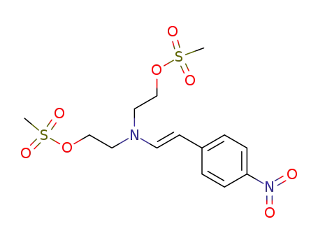 Molecular Structure of 18352-54-0 ({[(Z)-2-(4-nitrophenyl)ethenyl]imino}diethane-2,1-diyl dimethanesulfonate)