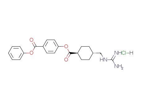 Molecular Structure of 78718-45-3 (4'-phenoxycarbonylphenyl trans-4-guanidinomethylcyclohexanecarboxylate hydrochloride)