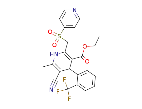 ethyl 5-cyano-6-methyl-2-[(pyridin-4-ylsulfonyl)methyl]-4-[2-(trifluoromethyl)phenyl]-1,4-dihydropyridine-3-carboxylate