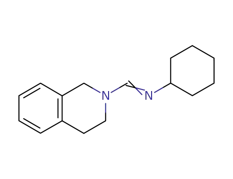 Molecular Structure of 81763-89-5 (Cyclohexyl-[1-(3,4-dihydro-1H-isoquinolin-2-yl)-meth-(Z)-ylidene]-amine)