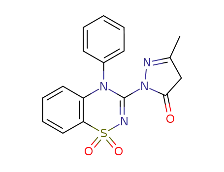 2-(1,1-dioxido-4-phenyl-4H-1,2,4-benzothiadiazin-3-yl)-5-methyl-2,4-dihydro-3H-pyrazol-3-one