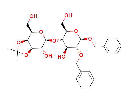 benzyl 2-O-benzyl-4-O-(3,4-O-isopropylidene-β-D-galactopyranosyl)-β-D-glucopyranoside