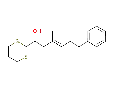(E)-1-[1,3]Dithian-2-yl-3-methyl-6-phenyl-hex-3-en-1-ol
