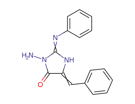 3-Amino-2-[(Z)-phenylimino]-5-[1-phenyl-meth-(E)-ylidene]-imidazolidin-4-one