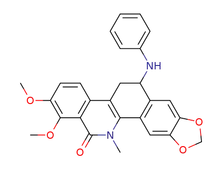 6-anilino-1,2-dimethoxy-12-methyl-5,12-dihydro-6<i>H</i>-[1,3]dioxolo[4',5':4,5]benzo[1,2-<i>c</i>]phenanthridin-13-one