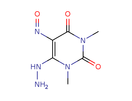 2,4(1H,3H)-Pyrimidinedione, 6-hydrazino-1,3-dimethyl-5-nitroso-