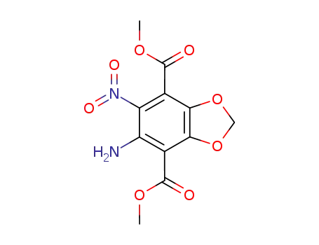 Molecular Structure of 93399-35-0 (1,3-Benzodioxole-4,7-dicarboxylic acid, 5-amino-6-nitro-, dimethyl
ester)