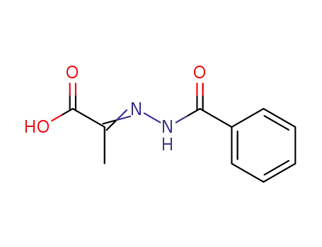 Molecular Structure of 26367-16-8 ((2E)-2-[(phenylcarbonyl)hydrazono]propanoic acid)