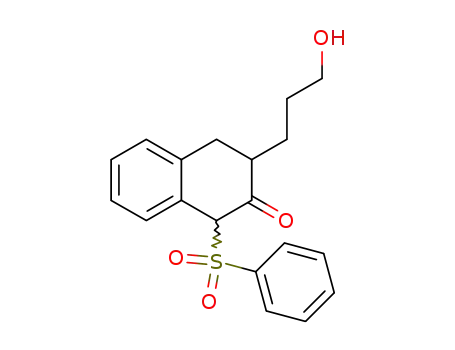 Molecular Structure of 88116-18-1 (2(1H)-Naphthalenone,
3,4-dihydro-3-(3-hydroxypropyl)-1-(phenylsulfonyl)-)