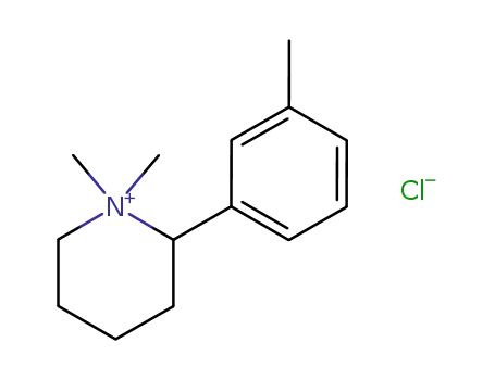 Molecular Structure of 61858-20-6 (Piperidinium, 1,1-dimethyl-2-(3-methylphenyl)-, chloride)