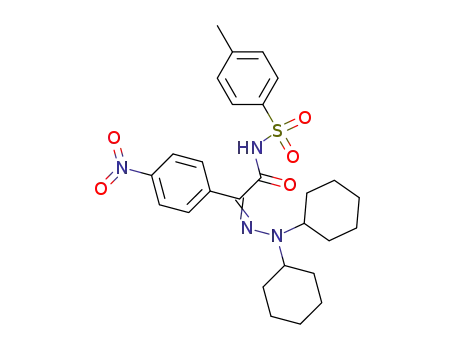 Molecular Structure of 112080-77-0 (p-Nitrophenyl-glyoxylsaeure-p-tolylsulfonamid-N,N-dicyclohexylhydrazon)