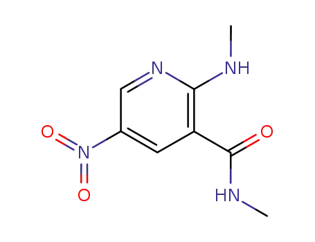 Molecular Structure of 142168-89-6 (5-NITRO-N-METHYL-2-(METHYLAMINO)PYRIDINE-3-CARBOXAMIDE)