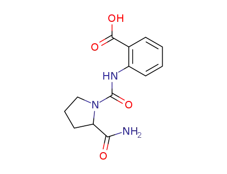 Benzoic acid, 2-[[[2-(aminocarbonyl)-1-pyrrolidinyl]carbonyl]amino]-,
(S)-