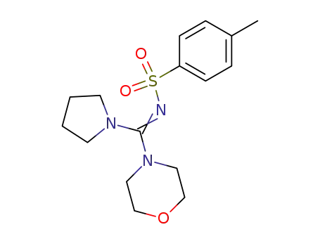 Molecular Structure of 144478-46-6 (Morpholine, 4-[[[(4-methylphenyl)sulfonyl]imino]-1-pyrrolidinylmethyl]-)