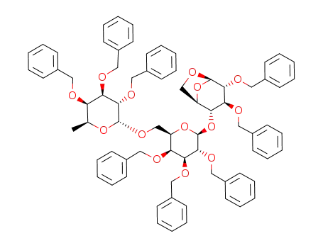 O-(2,3,4-tri-O-benzyl-α-L-fucopyranosyl)-(1-6)-O-(2,3,4-tri-O-benzyl-β-D-galactopyranosyl)-(1-4)-1,6-anhydro-2,3-di-O-benzyl-β-D-glucopyranose