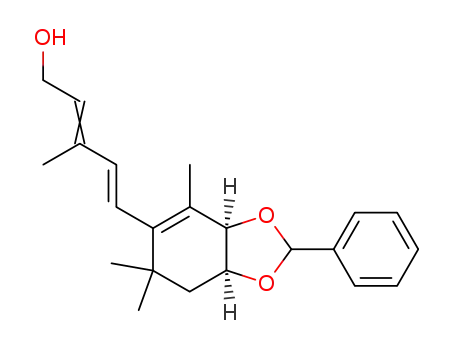 (+/-)-5-<3',4'-(Benzylidendioxy)-3',4'-dihydroxy-2',6',6'-trimethylcyclohex-1'-enyl>-3-methylpenta-2,4-dien-1-ol