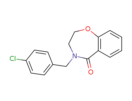 Molecular Structure of 30570-95-7 (4-(4-chloro-benzyl)-3,4-dihydro-2<i>H</i>-benzo[<i>f</i>][1,4]oxazepin-5-one)