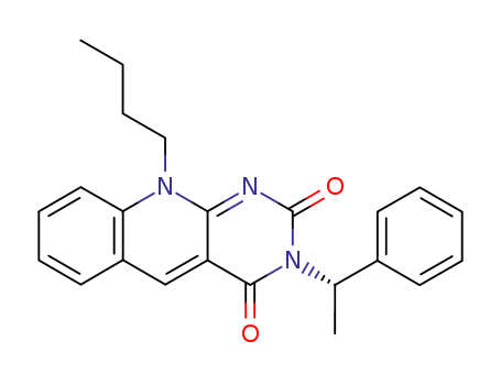 Pyrimido[4,5-b]quinoline-2,4(3H,10H)-dione,
10-butyl-3-(1-phenylethyl)-, (S)-