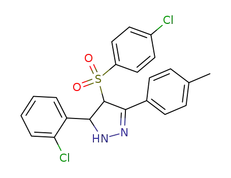 4-(4-Chloro-benzenesulfonyl)-5-(2-chloro-phenyl)-3-p-tolyl-4,5-dihydro-1H-pyrazole