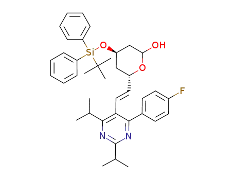 (4R,6S)-4-(tert-Butyl-diphenyl-silanyloxy)-6-{(E)-2-[4-(4-fluoro-phenyl)-2,6-diisopropyl-pyrimidin-5-yl]-vinyl}-tetrahydro-pyran-2-ol