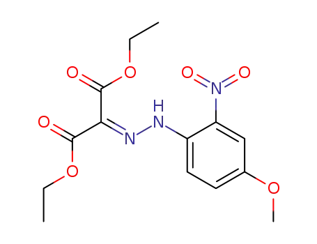 Molecular Structure of 64605-83-0 (Propanedioic acid, [(4-methoxy-2-nitrophenyl)hydrazono]-, diethyl ester)