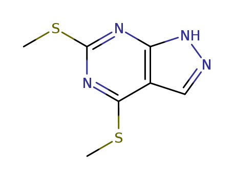 1H-Pyrazolo[3,4-d]pyrimidine,4,6-bis(methylthio)- cas  6288-89-7