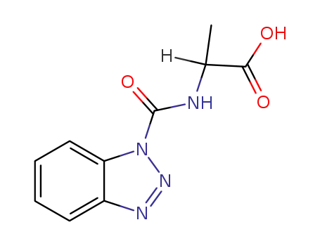 Molecular Structure of 81917-67-1 (N-(1-Benzotriazolylcarbonyl)-DL-alanin)