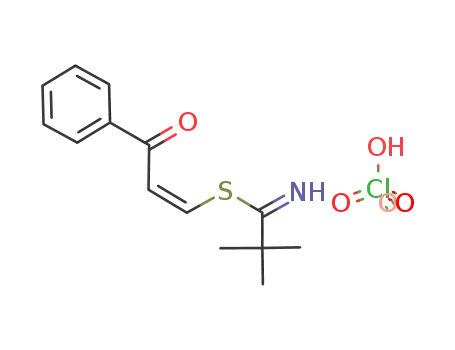 2,2-Dimethyl-thiopropionimidic acid (Z)-3-oxo-3-phenyl-propenyl ester; compound with perchloric acid