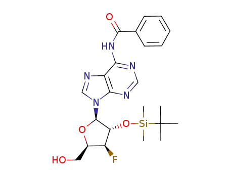 N<sup>6</sup>-Benzoyl-9-<2'-O-<(tert-butyl)dimethylsilyl>-3'-deoxy-3'-fluoro-β-D-xylofuranosyl>adenine