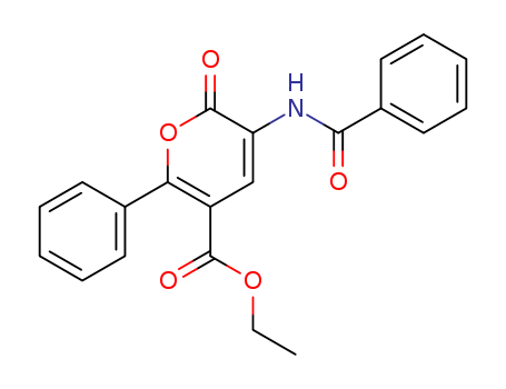 2H-Pyran-5-carboxylicacid, 3-(benzoylamino)-2-oxo-6-phenyl-, ethyl ester