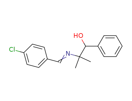 2-{[1-(4-Chloro-phenyl)-meth-(E)-ylidene]-amino}-2-methyl-1-phenyl-propan-1-ol