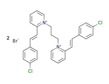 Pyridinium, 1,1'-(1,3-propanediyl)bis[2-[2-(4-chlorophenyl)ethenyl]-,
dibromide