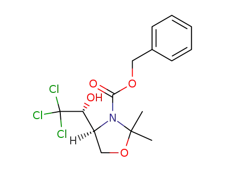 (S)-2,2-Dimethyl-4-((R)-2,2,2-trichloro-1-hydroxy-ethyl)-oxazolidine-3-carboxylic acid benzyl ester