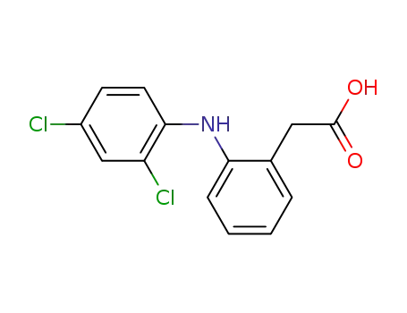 Molecular Structure of 70172-31-5 (Benzeneacetic acid,2-[(2,4-dichlorophenyl)- amino]- )