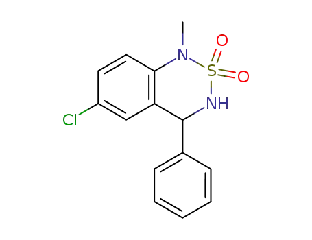 6-chloro-1-methyl-4-phenyl-3,4-dihydro-1<i>H</i>-benzo[1,2,6]thiadiazine 2,2-dioxide