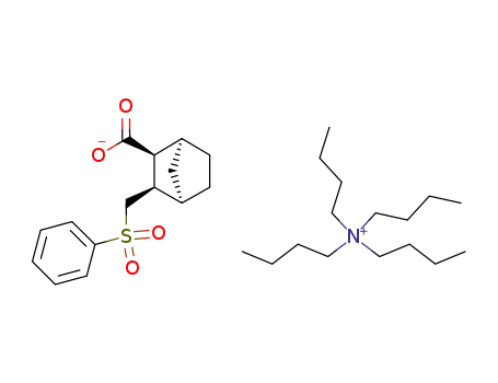 Molecular Structure of 128298-87-3 ((1S,2S,3R,4R)-3-Benzenesulfonylmethyl-bicyclo[2.2.1]heptane-2-carboxylatetetrabutyl-ammonium;)