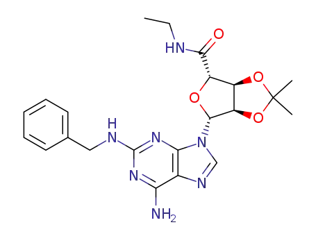 (3aS,4S,6R,6aR)-6-(6-Amino-2-benzylamino-purin-9-yl)-2,2-dimethyl-tetrahydro-furo[3,4-d][1,3]dioxole-4-carboxylic acid ethylamide