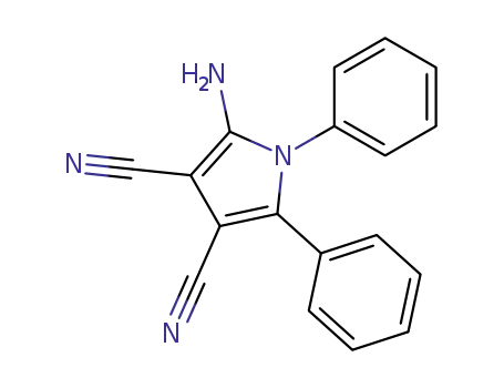 Molecular Structure of 78563-59-4 (1H-Pyrrole-3,4-dicarbonitrile, 2-amino-1,5-diphenyl-)