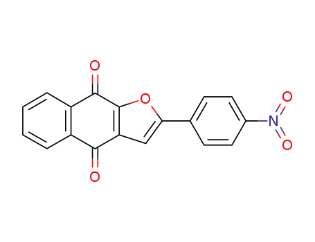 Molecular Structure of 129155-35-7 (2-(4'-nitrophenyl)naphtho<2,3-b>furan-4,9-dione)