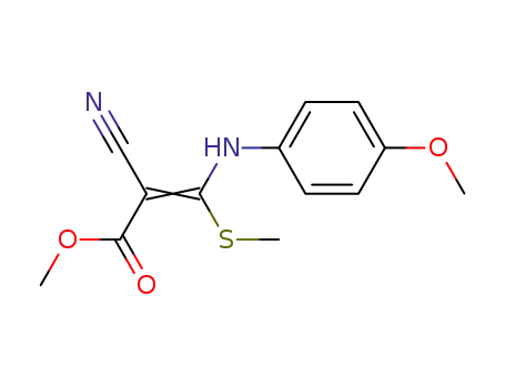 2-Propenoic acid, 2-cyano-3-[(4-methoxyphenyl)amino]-3-(methylthio)-,
methyl ester