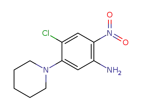 Molecular Structure of 87200-61-1 (4-CHLORO-2-NITRO-5-PIPERIDINOANILINE)