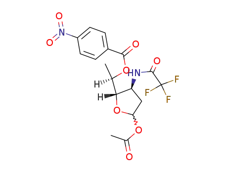1-O-acetyl-2,3,6-trideoxy-5-O-(p-nitrobenzoyl)-3-(trifluoroacetamido)-D-ribo-hexofuranose