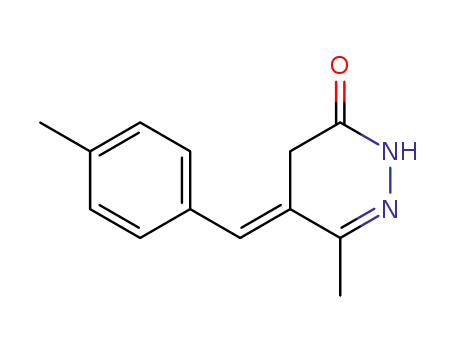 Molecular Structure of 132372-50-0 (5-(4-Methylbenzylidene)-6-methyl-(4H)-pyridazin-3-on)